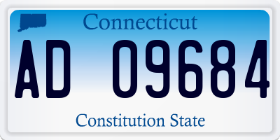 CT license plate AD09684