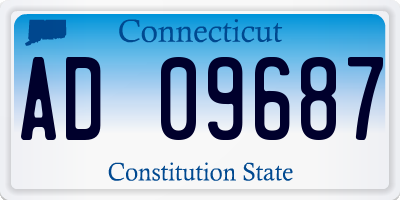CT license plate AD09687