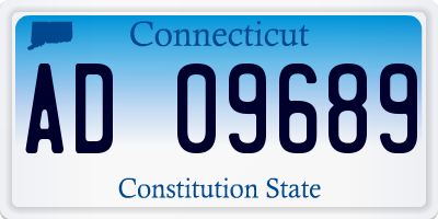 CT license plate AD09689