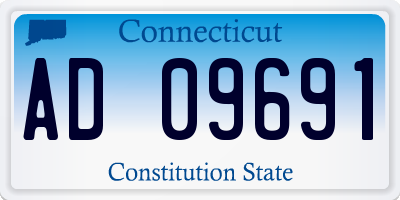 CT license plate AD09691