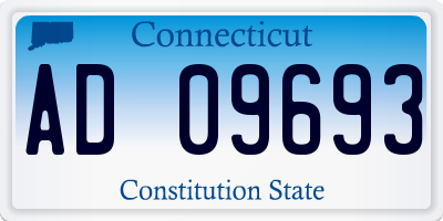 CT license plate AD09693
