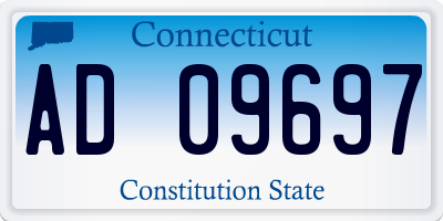 CT license plate AD09697