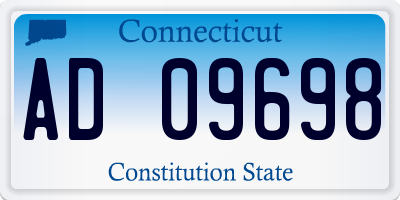 CT license plate AD09698