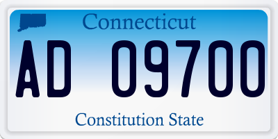 CT license plate AD09700