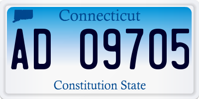 CT license plate AD09705