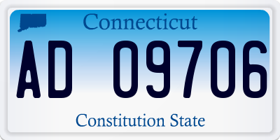 CT license plate AD09706