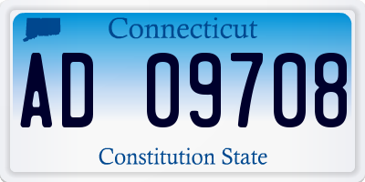 CT license plate AD09708