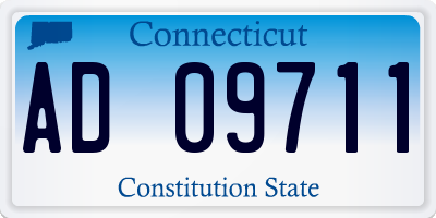 CT license plate AD09711