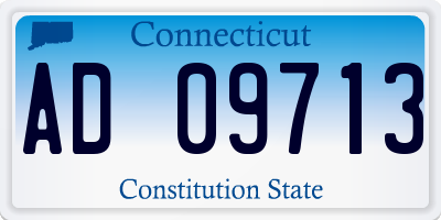 CT license plate AD09713