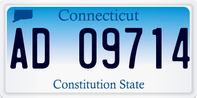 CT license plate AD09714