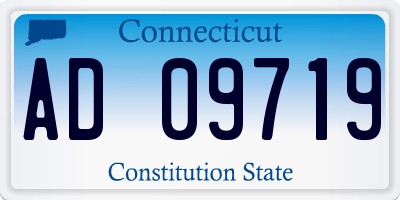 CT license plate AD09719