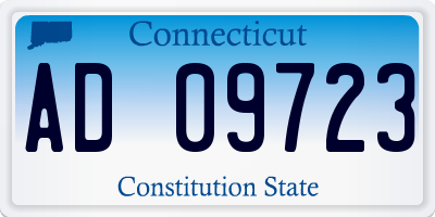 CT license plate AD09723