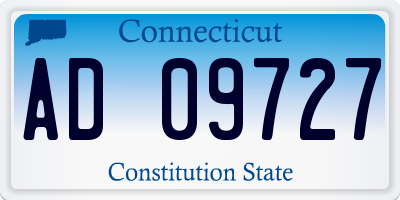 CT license plate AD09727