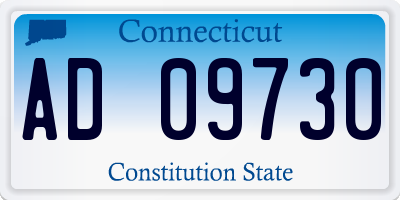 CT license plate AD09730