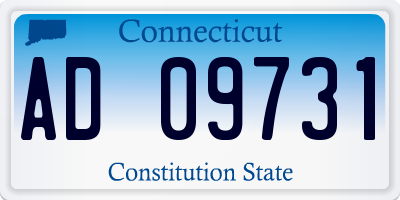 CT license plate AD09731