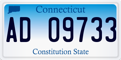 CT license plate AD09733