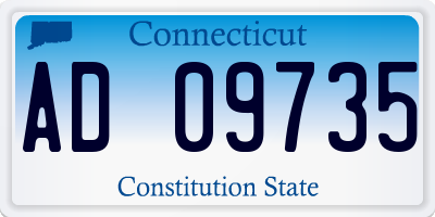 CT license plate AD09735