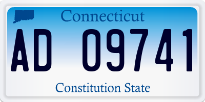 CT license plate AD09741