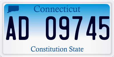 CT license plate AD09745