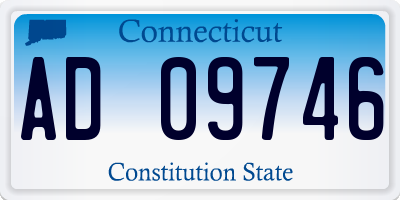 CT license plate AD09746