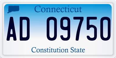 CT license plate AD09750