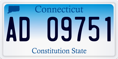 CT license plate AD09751