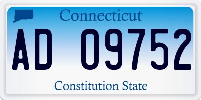 CT license plate AD09752