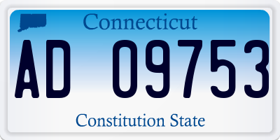 CT license plate AD09753