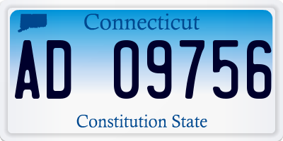 CT license plate AD09756