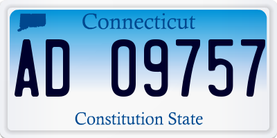 CT license plate AD09757