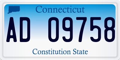 CT license plate AD09758