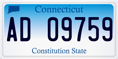 CT license plate AD09759