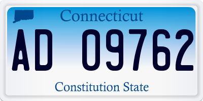 CT license plate AD09762