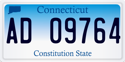 CT license plate AD09764