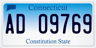 CT license plate AD09769