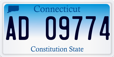 CT license plate AD09774