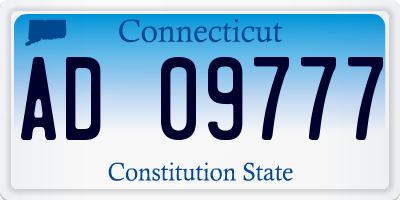 CT license plate AD09777