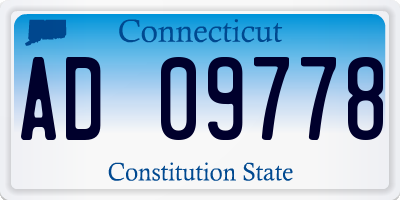 CT license plate AD09778