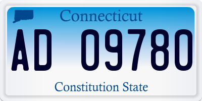 CT license plate AD09780