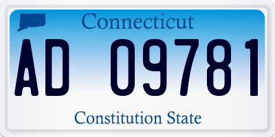 CT license plate AD09781