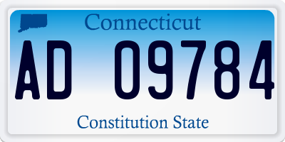 CT license plate AD09784