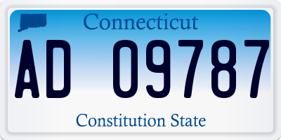 CT license plate AD09787