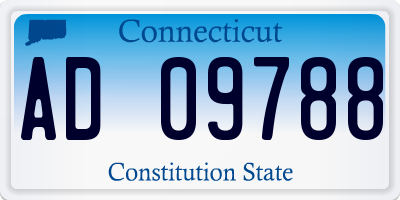 CT license plate AD09788