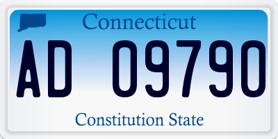 CT license plate AD09790