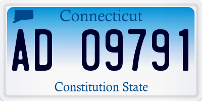 CT license plate AD09791