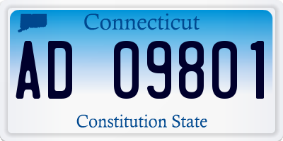CT license plate AD09801