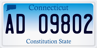 CT license plate AD09802