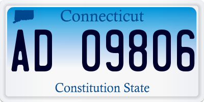 CT license plate AD09806
