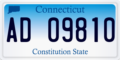CT license plate AD09810