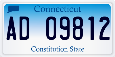 CT license plate AD09812